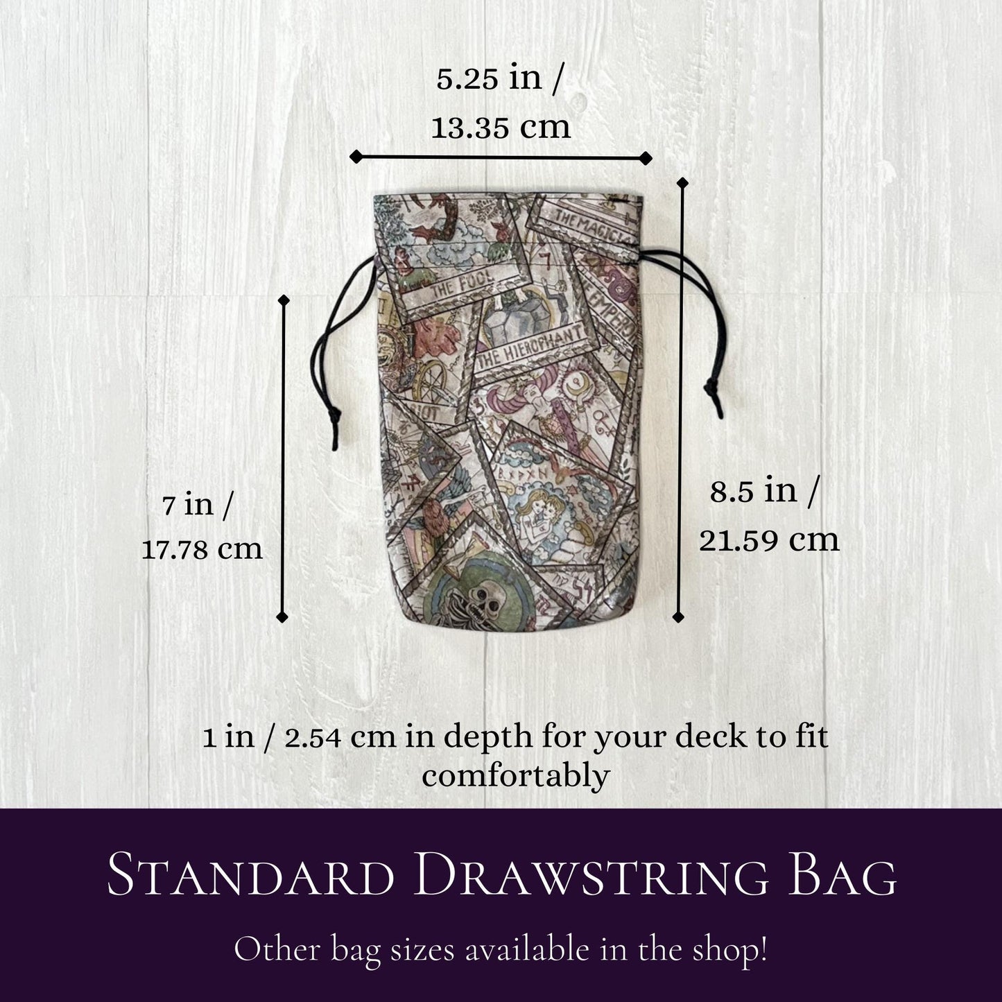 Witchy Tarot Card Bag, Drawstring Pouch, Tarot Deck Storage Holder, Standard Tarot, Halloween Witchcraft Wiccan Divination Gifts & Supplies