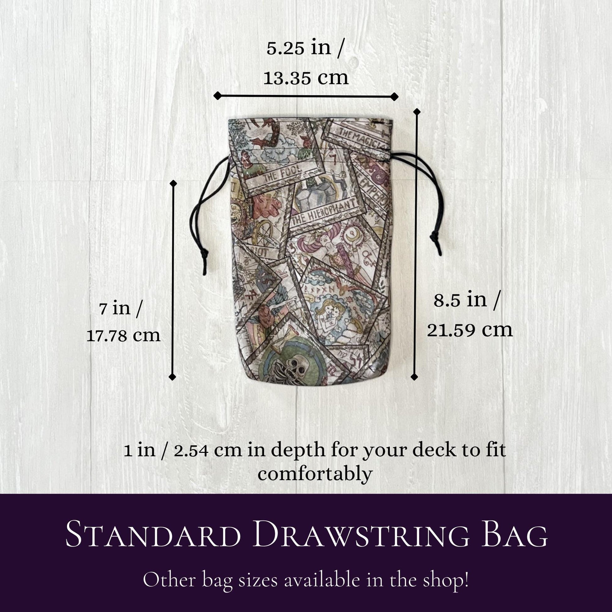 Witchy Tarot Card Bag, Drawstring Pouch, Tarot Deck Storage Holder, Standard Tarot, Halloween Witchcraft Wiccan Divination Gifts & Supplies