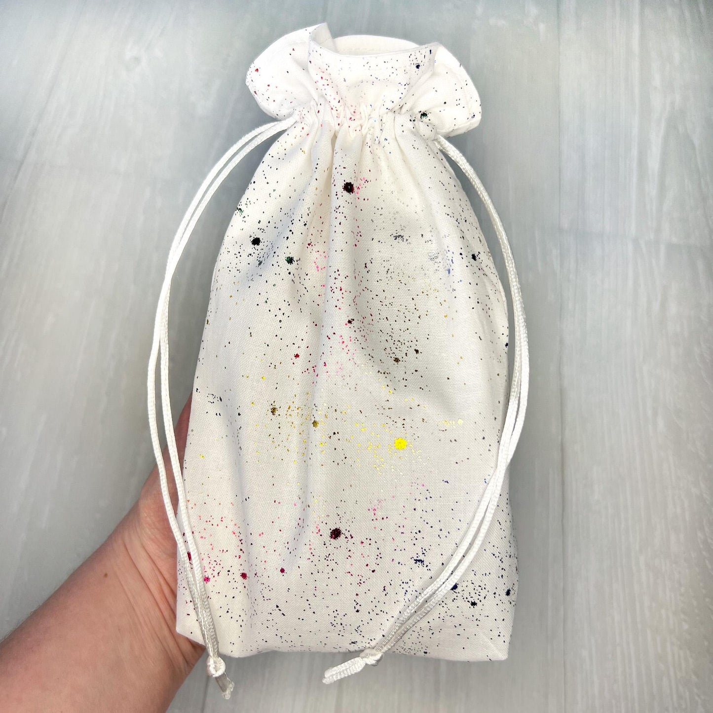 Rainbow Tarot Bag, Metallic Specks Drawstring Pouch, Tarot Deck Storage Holder, Witchcraft Divination Gifts & Supplies, Oracle Deck Pouch