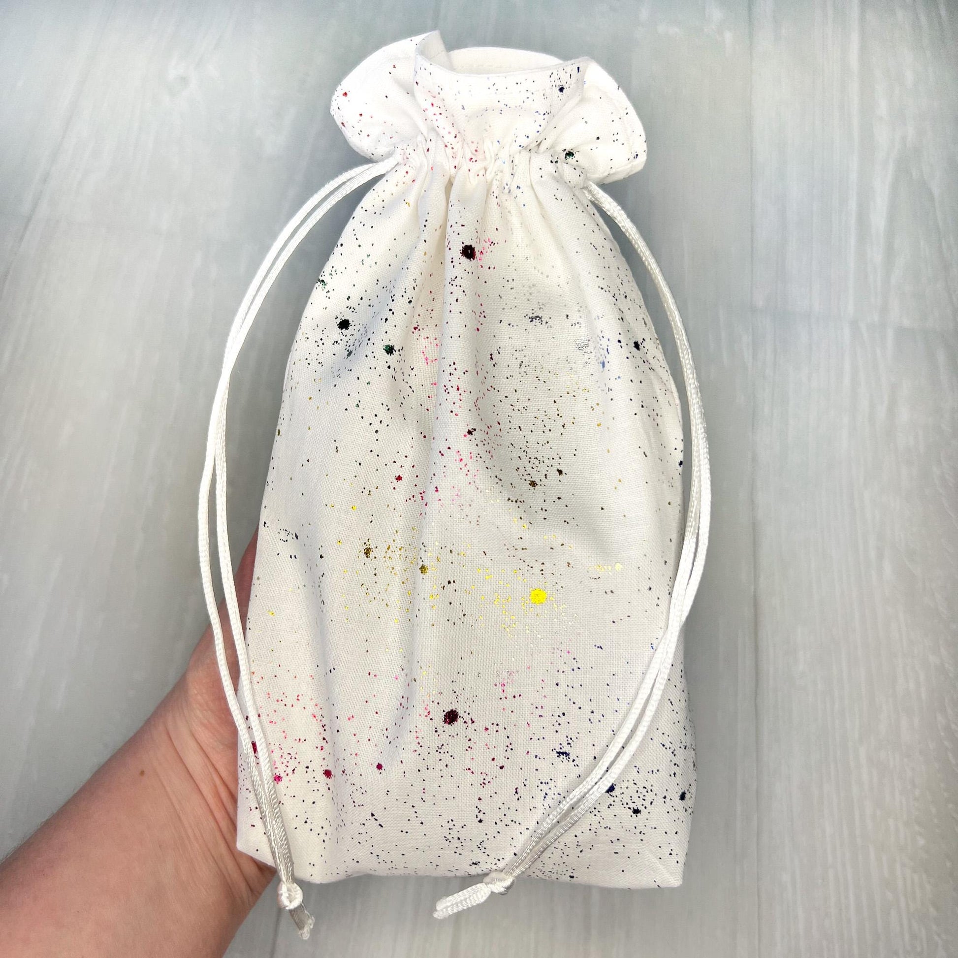 Rainbow Tarot Bag, Metallic Specks Drawstring Pouch, Tarot Deck Storage Holder, Witchcraft Divination Gifts & Supplies, Oracle Deck Pouch