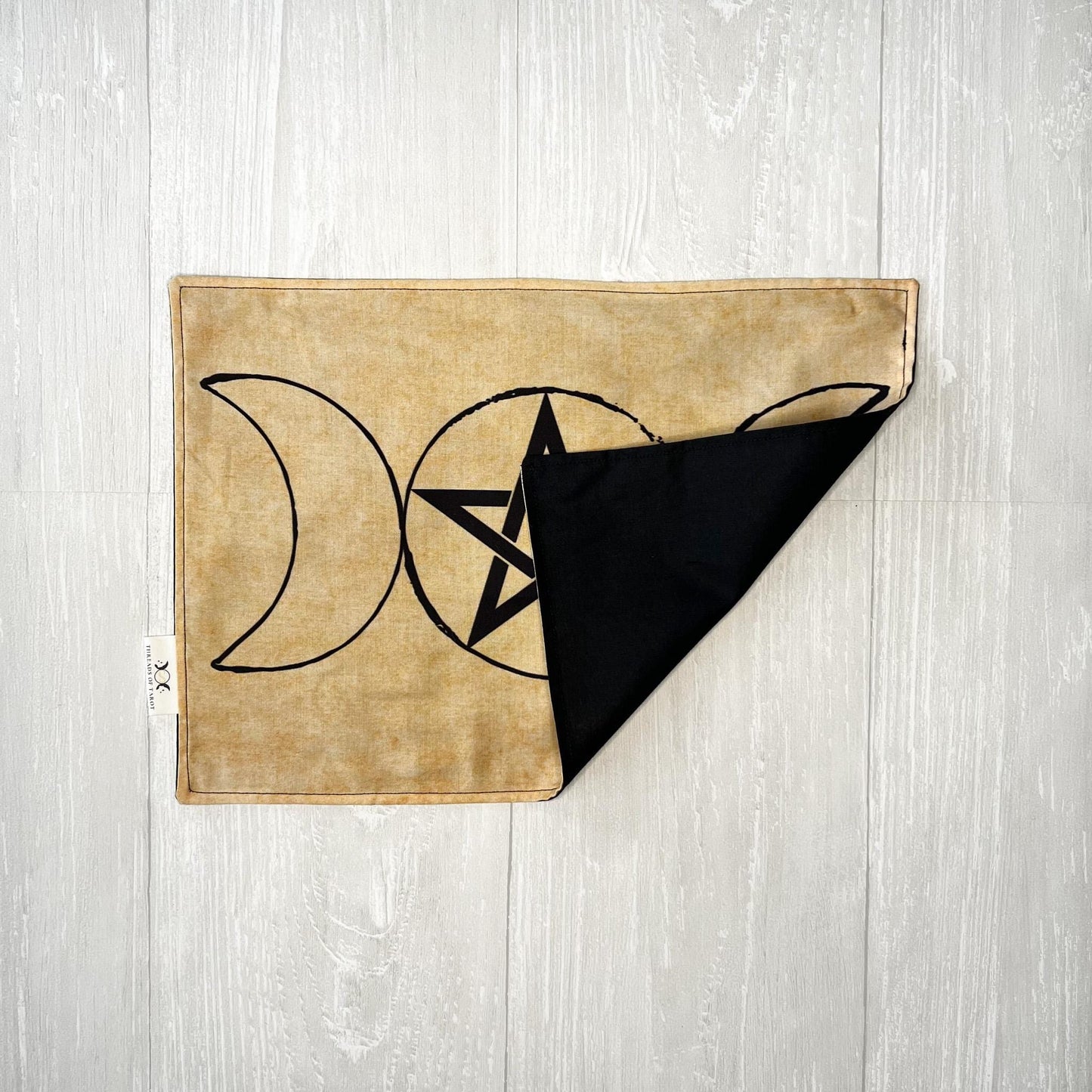 Triple Goddess Pentacle Tarot Cloth, Rune Casting Cloth, Altar Ritual Cloth, Tarot Reading Supplies, Pagan Witchcraft Wiccan Gift Supplies