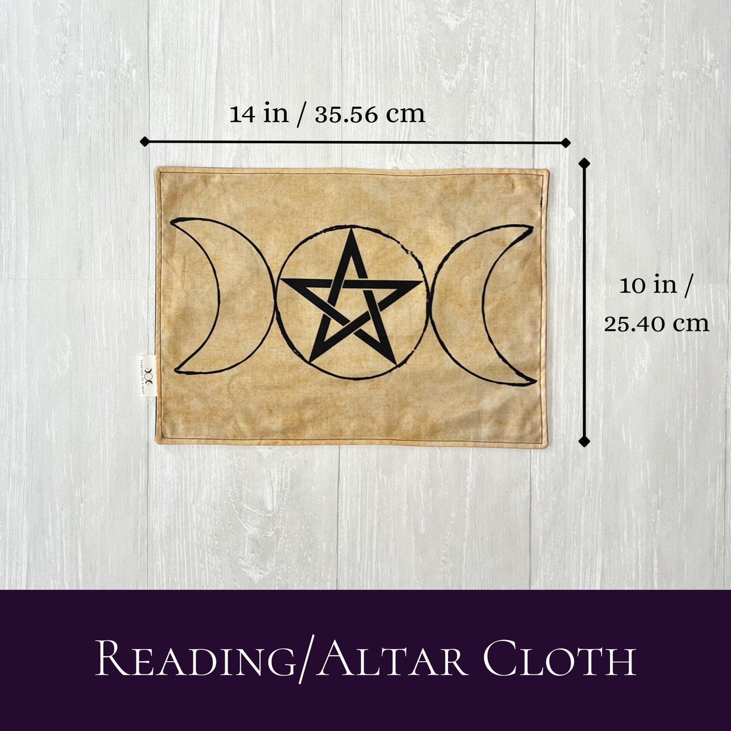 Triple Goddess Pentacle Tarot Cloth, Rune Casting Cloth, Altar Ritual Cloth, Tarot Reading Supplies, Pagan Witchcraft Wiccan Gift Supplies