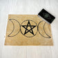 Triple Goddess Pentacle Tarot Cloth, Rune Casting Cloth, Altar Ritual Cloth, Tarot Reading Supplies, Pagan Witchcraft Wiccan Gift Supplies