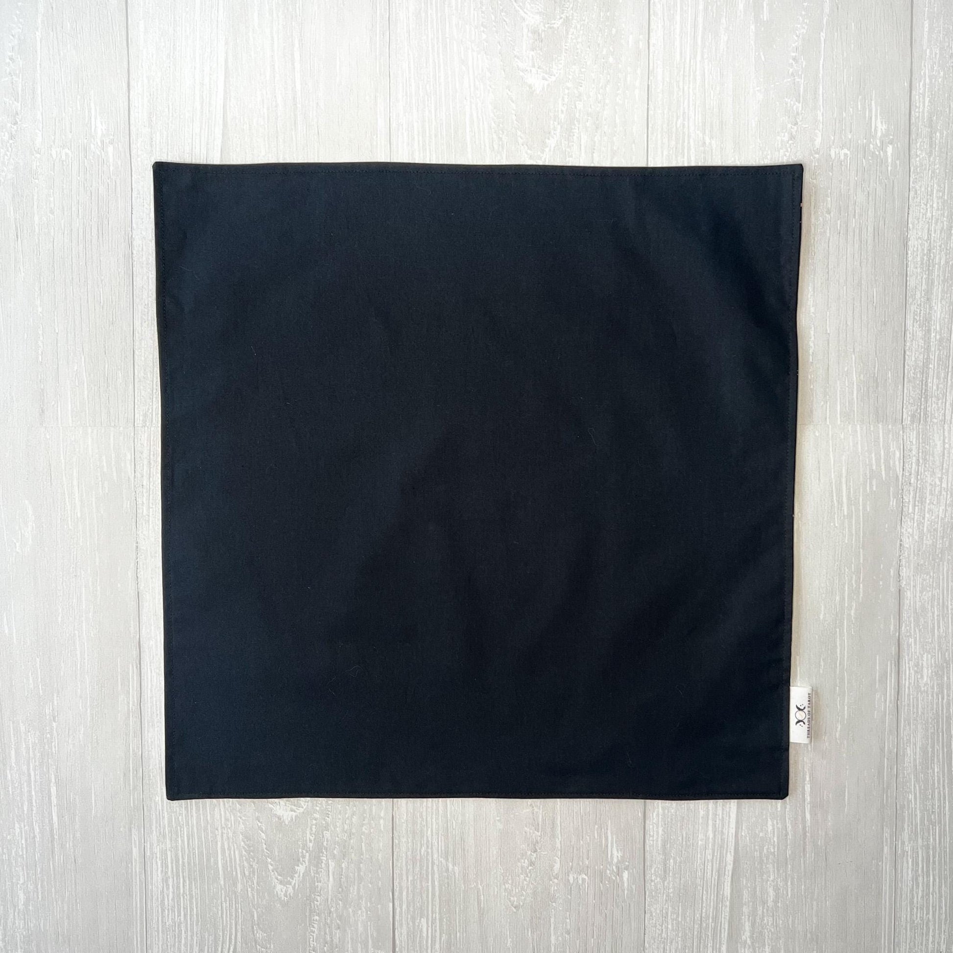 Moon & Star Tarot Cloth, 17"x17" Purple Black Altar Cloth, Tarot Reading Supplies and Accessories, Rune Casting Cloth, Tarot Reader Gift