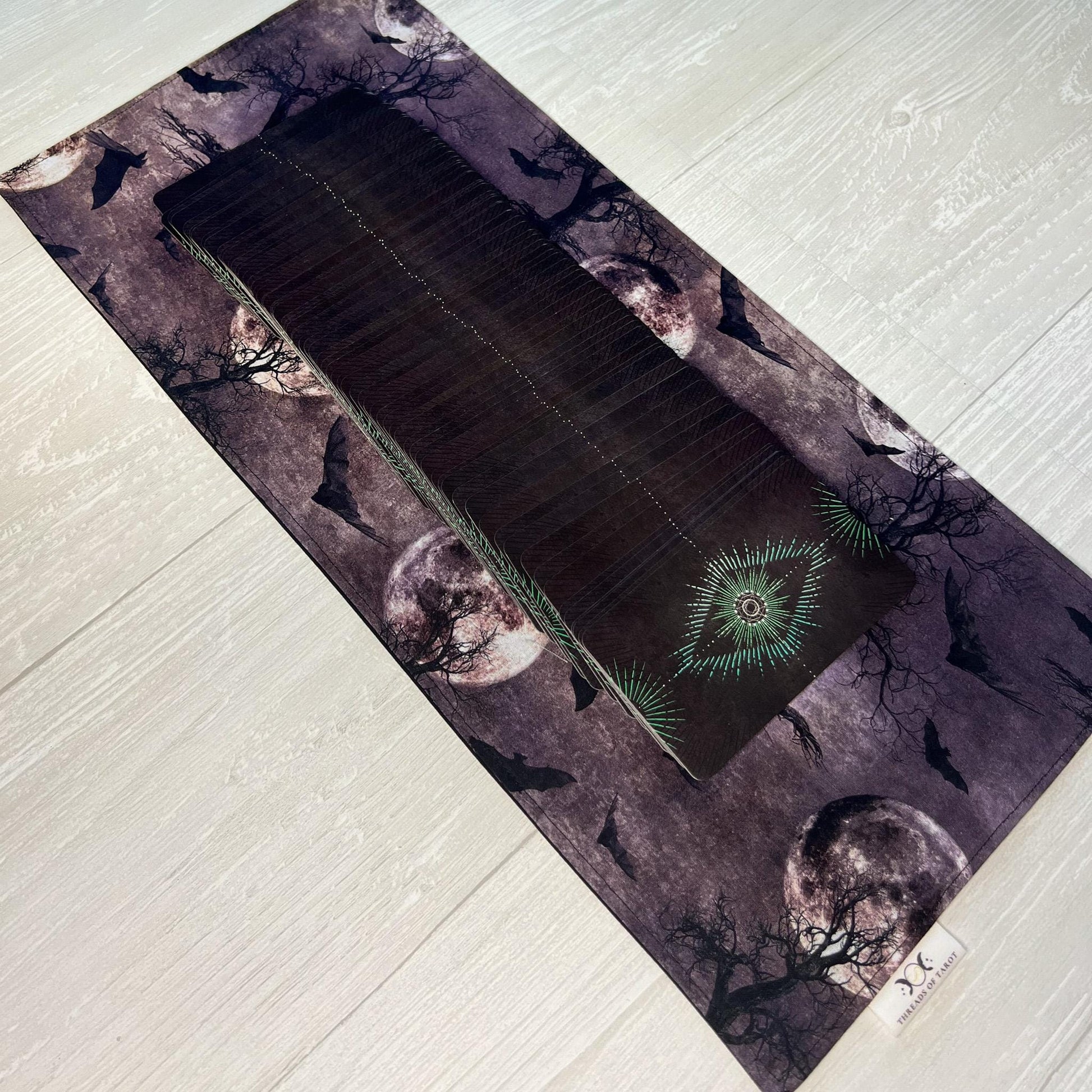 Witchy Altar Cloth, Spooky Forest Tarot Reading Cloth, Earthy Tarot Reading Supplies and Accessories, Rune Casting Cloth, Tarot Reader Gifts