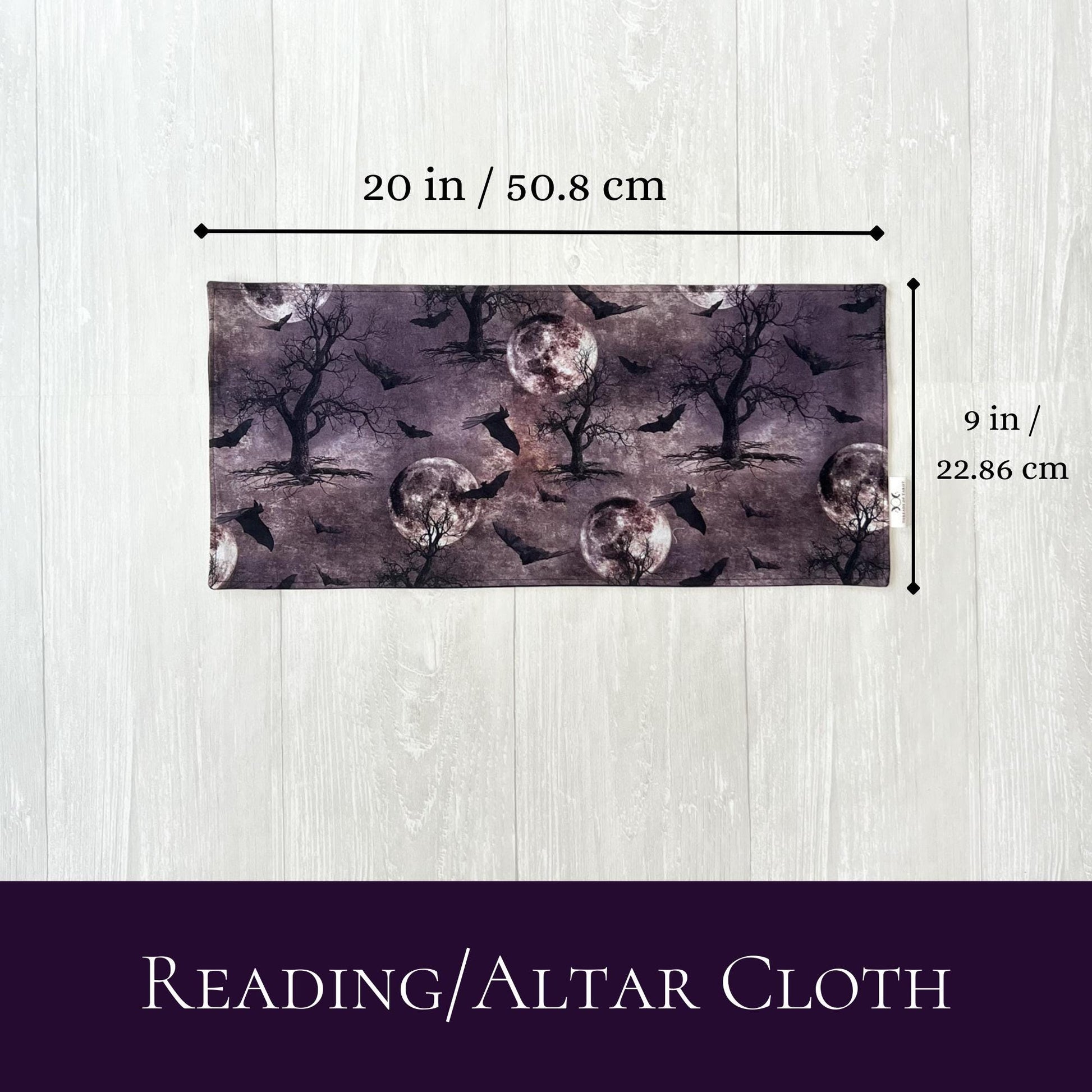 Witchy Altar Cloth, Spooky Forest Tarot Reading Cloth, Earthy Tarot Reading Supplies and Accessories, Rune Casting Cloth, Tarot Reader Gifts
