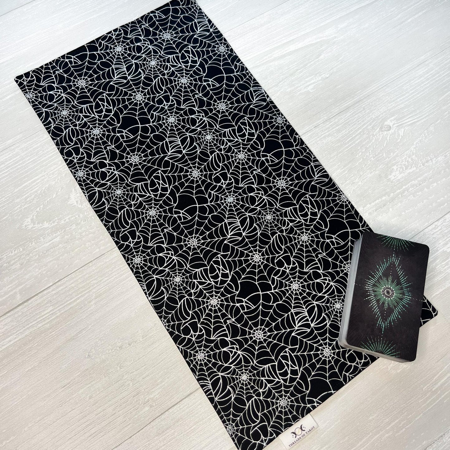 Spider Web Altar Cloth, Tarot Cloth, Ritual Cloth, Rune Casting, Tarot Reading Supplies, Pagan Witchcraft Gift Supplies, Divination Tools