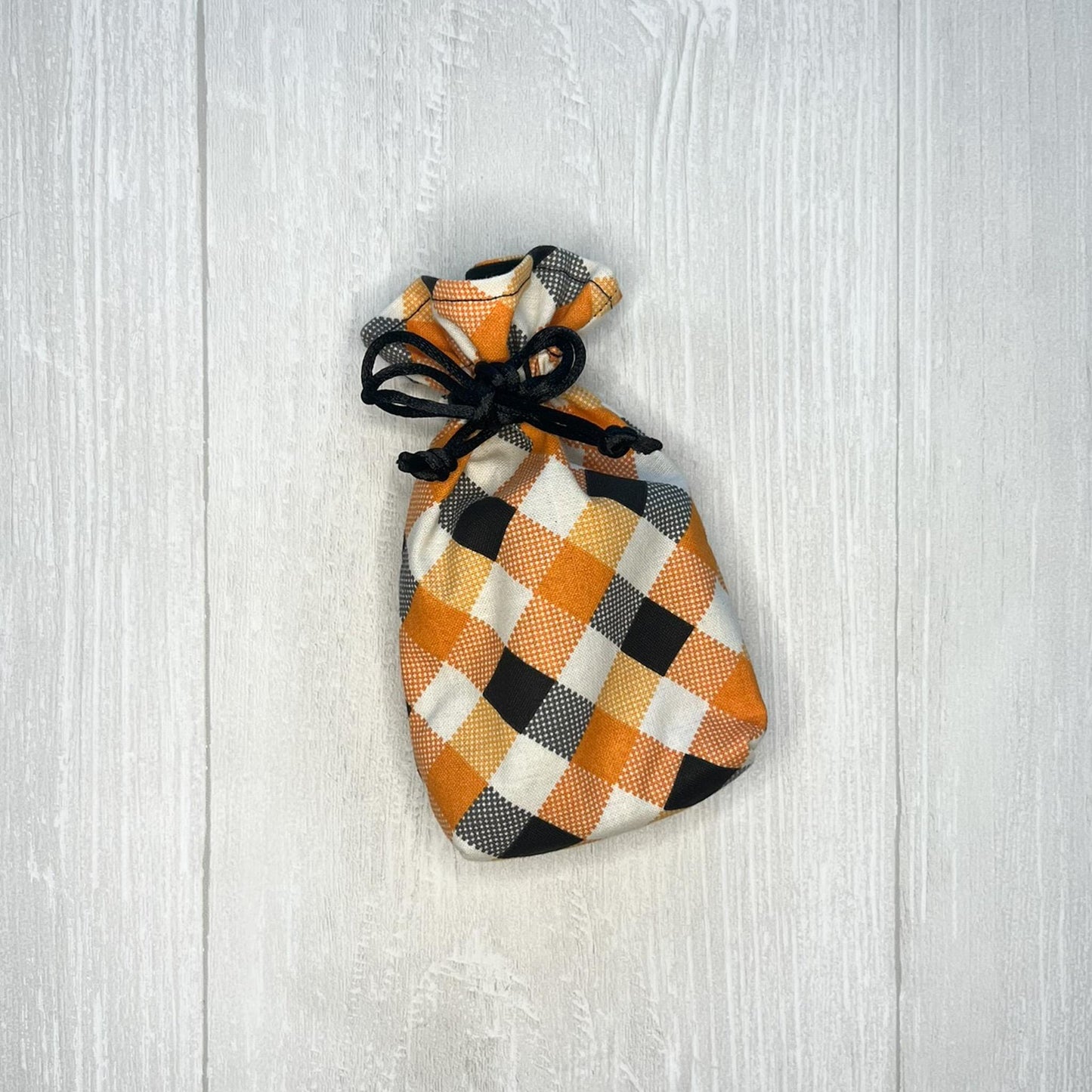 Mini Checkered Tarot Deck Bag, Drawstring Pouch, Pocket Tarot, Dice Rune Crystal Bag, Witchcraft & Wiccan Supplies Gift, Divination Tools