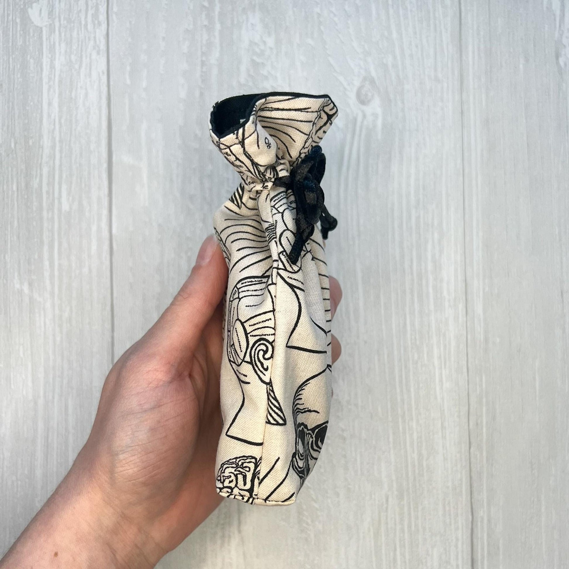 Mini Witchy Tarot Deck Bag, Drawstring Pouch, Pocket Tarot, Dice Rune Crystal Bag, Witchcraft & Wiccan Supplies Gift, Divination Tools