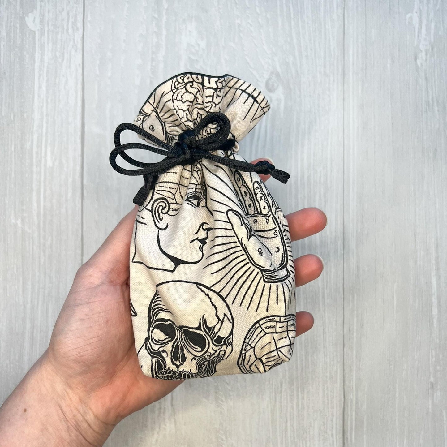 Mini Witchy Tarot Deck Bag, Drawstring Pouch, Pocket Tarot, Dice Rune Crystal Bag, Witchcraft & Wiccan Supplies Gift, Divination Tools