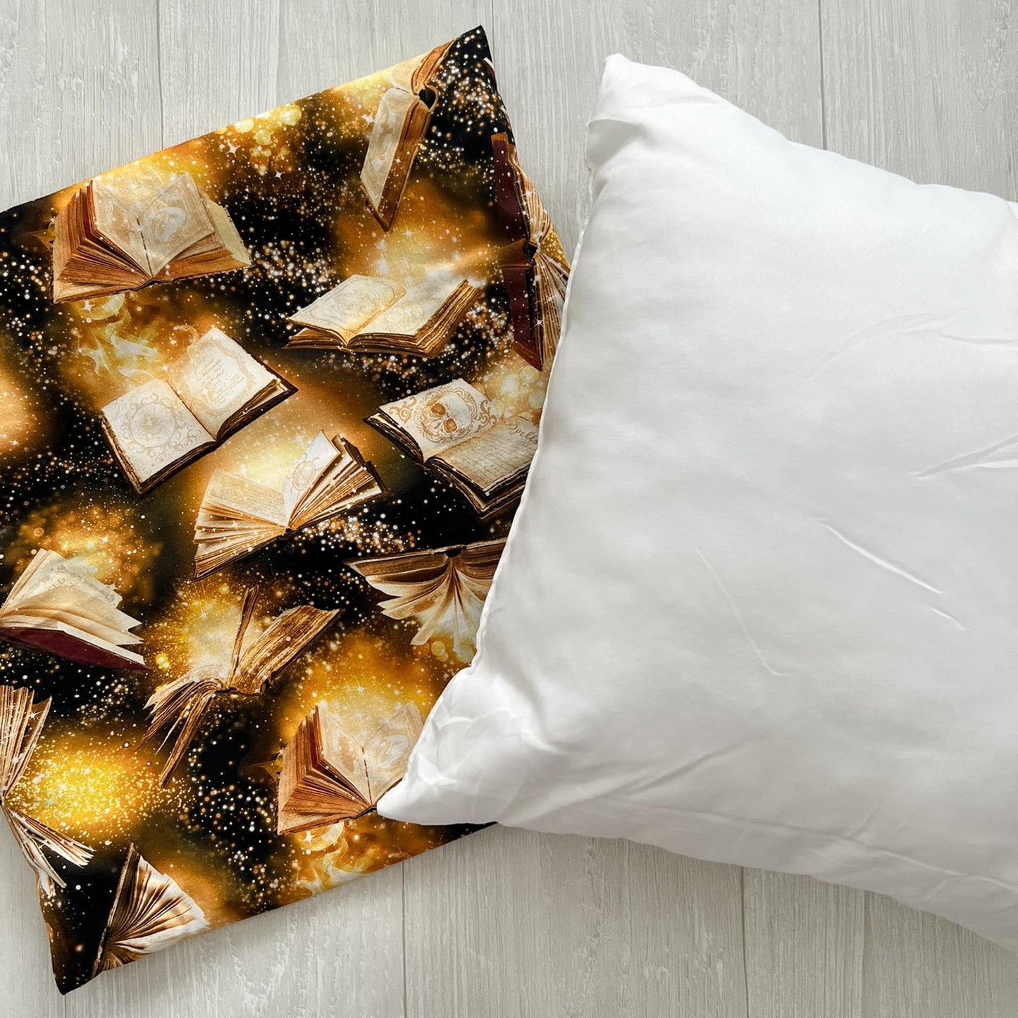 Witchy Throw Pillow, Book of Shadow Pillow Case & Insert, Halloween Home Decor, 15x15 Handmade Pillow Cover