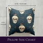 Witchy Skull Throw Pillow, Accent Pillow Case & Insert, Halloween Home Decor, 13x13 Handmade Pillow Cover