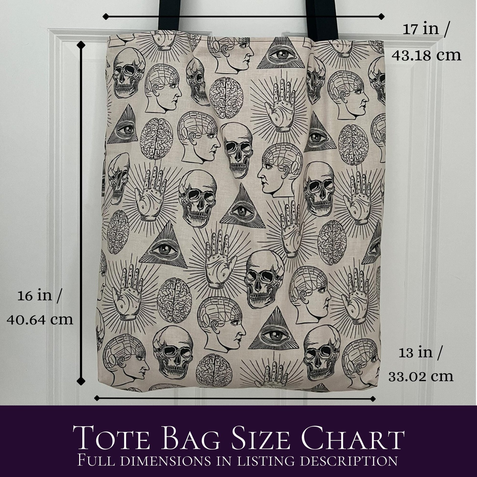Witchy Tote Bag, Overnight Shoulder Bag, Gothic Witchy Tote Bag, Tarot Tote Bag, Witch Bag