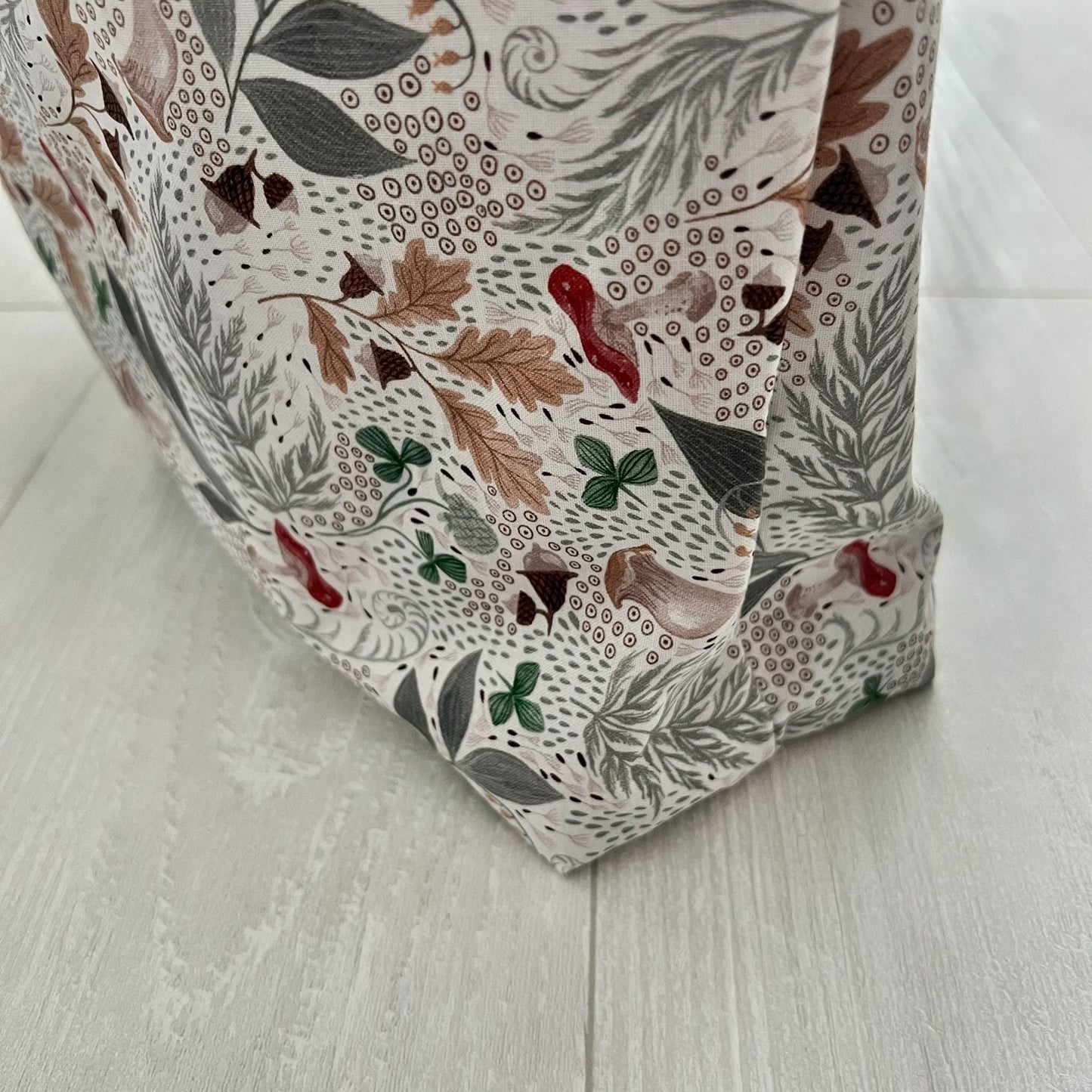 Mushroom Foliage Tote Bag, Shoulder Bag, Witchy Tarot Tote Bag, Overnight Tote Bag, Cottagecore Witch Bag