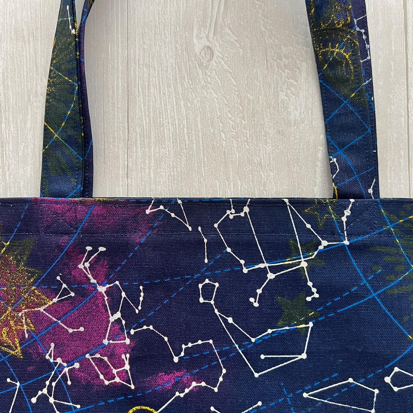 Galactic Canvas Tote Bag, Shoulder Bag, Witchy Tarot Tote Bag, Overnight Tote Bag, Witch Bag