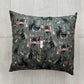 Witchy Throw Pillow, Witchy Black Cat Pillow Case & Insert, Halloween Home Decor, 18x18 Handmade Pillow Cover