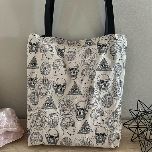 Witchy Tote Bag, Overnight Shoulder Bag, Gothic Witchy Tote Bag, Tarot Tote Bag, Witch Bag