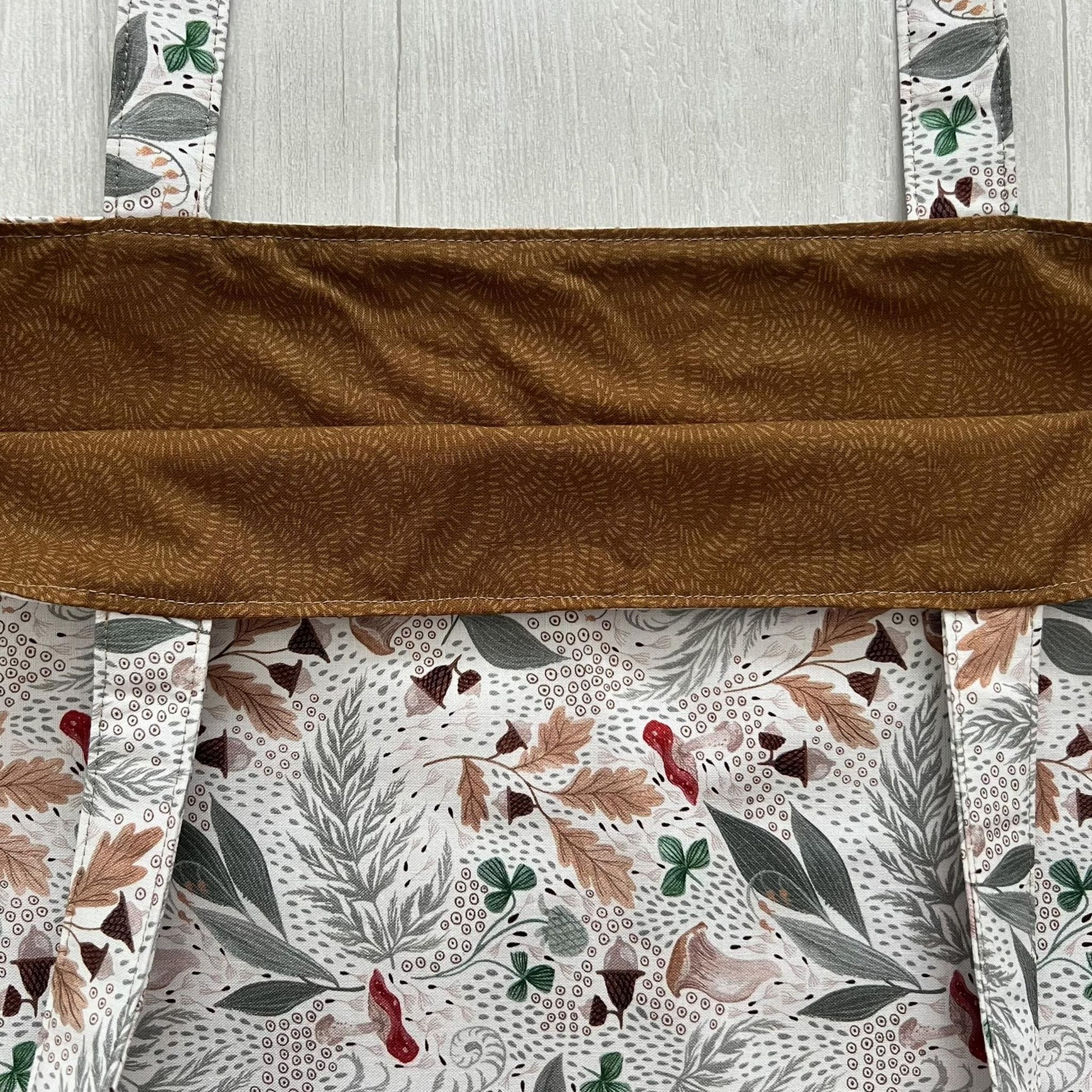 Mushroom Foliage Tote Bag, Shoulder Bag, Witchy Tarot Tote Bag, Overnight Tote Bag, Cottagecore Witch Bag
