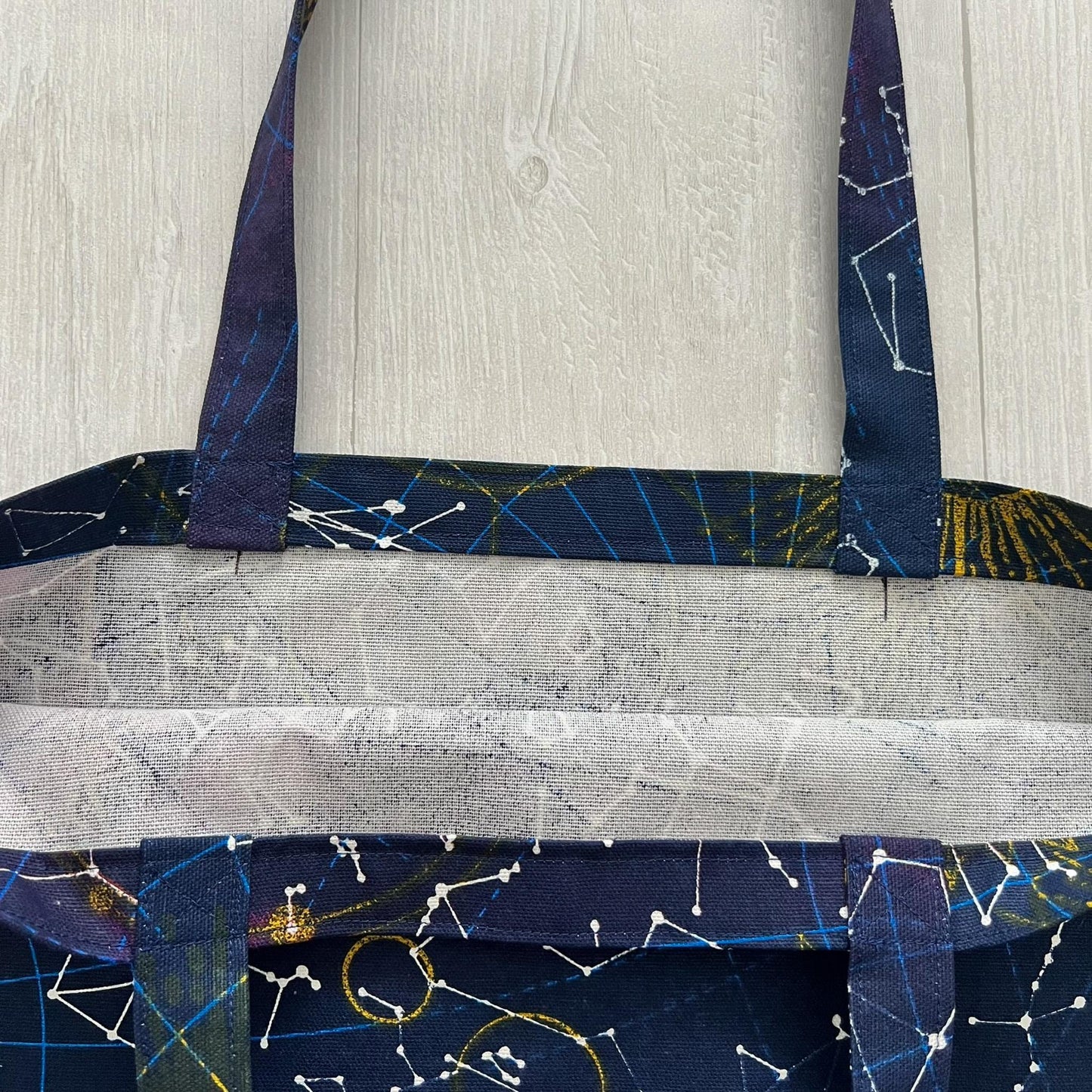 Galactic Canvas Tote Bag, Shoulder Bag, Witchy Tarot Tote Bag, Overnight Tote Bag, Witch Bag