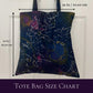 Galactic Canvas Tote Bag, Shoulder Bag, Witchy Tarot Tote Bag, Overnight Tote Bag, Witch Bag
