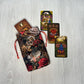 Wonderland Tarot Deck Bag, Alice's Adventures in Wonderland Tarot Bag, Cat White Rabbit Tarot, Red Tarot Pouch
