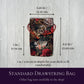 Wonderland Tarot Deck Bag, Alice's Adventures in Wonderland Tarot Bag, Cat White Rabbit Tarot, Red Tarot Pouch