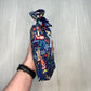 Alice's Adventures in Wonderland Tarot Bag, Wonderland Tarot Deck Bag, Cat White Rabbit Tarot, Navy Blue Tarot Bag