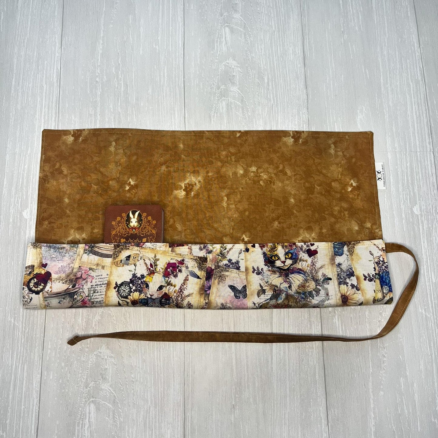 Alice's Adventures in Wonderland Tarot Bag, Wonderland Tarot Wrap, Vintage Like Watercolor Alice Tarot Wrap