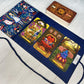 Alice's Adventures in Wonderland Tarot Wrap Pouch, Wonderland Tarot Card Pouch, Cat White Rabbit Tarot Deck Holder