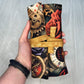 Customizable Wonderland Tarot Wrap Pouch, Alice's Adventures in Wonderland Tarot Bag, Cat White Rabbit Tarot Deck Wrap