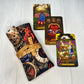 Customizable Wonderland Tarot Wrap Pouch, Alice's Adventures in Wonderland Tarot Bag, Cat White Rabbit Tarot Deck Wrap