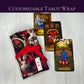 Customizable Wonderland Tarot Wrap, Alice's Adventures in Wonderland Tarot Bag, Cat White Rabbit Tarot Deck Wrap