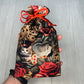 Wonderland Tarot Deck Bag, Alice's Adventures in Wonderland Tarot Bag, Cat White Rabbit Tarot, Red Tarot Pouch