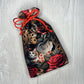 Wonderland Tarot Deck Bag, Alice's Adventures in Wonderland Tarot Bag, Cat White Rabbit Tarot, Red Tarot Pouch