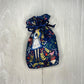 Mini Alice's Adventures in Wonderland Tarot Bag, Wonderland Tarot Deck Bag, Cat White Rabbit Pocket Tarot Bag, Navy Blue Trinket Dice Bag
