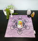 Purple Metatron's Cube Tarot Altar Cloth - 14"x14"