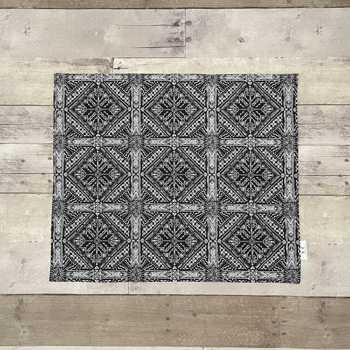 Black & White Geometric Diamond Tarot Altar Cloth
