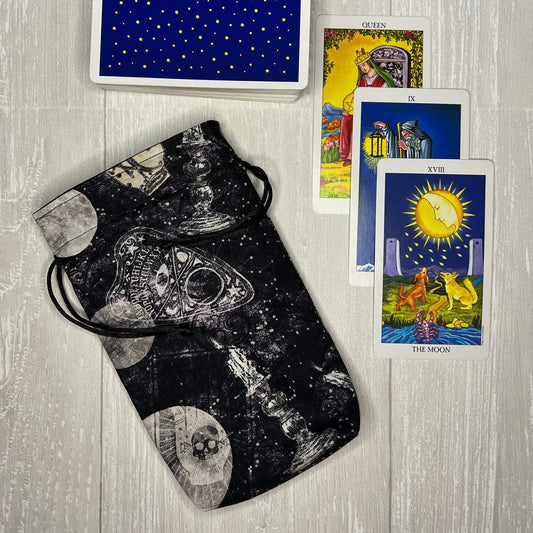 Tarot Bag, Drawstring Pouch, Tarot Deck Storage Holder, Standard Tarot Deck Case, Pagan Witchcraft Wiccan Divination Tools Gifts & Supplies