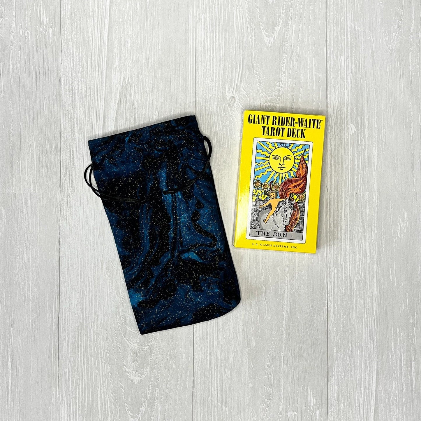 Large Tarot Bag, Drawstring Pouch for Tarot & Oracle Deck, Divination Tools, Giant Tarot Deck, Witchcraft and Wiccan Gift Supplies Celestial