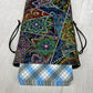 Large Tarot Bag, Drawstring Pouch for Tarot & Oracle Deck, Divination Tools, Giant Tarot Deck, Witchcraft and Wiccan Gift Supplies Geometric