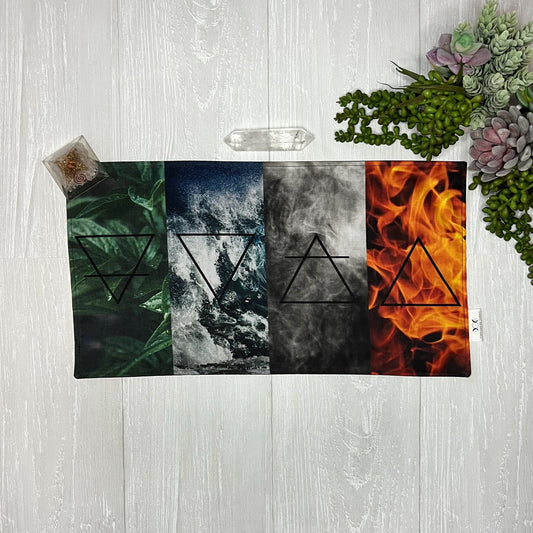 Alchemy Tarot Cloth, Rune Casting Cloth, Altar Ritual Cloth, Tarot Reading Supplies, Pagan Witchcraft Wiccan Gift Supplies, Elements