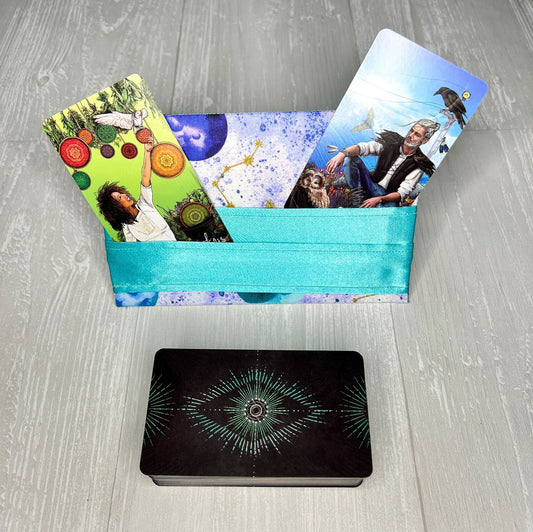 Blue Celestial Tarot Card Stand