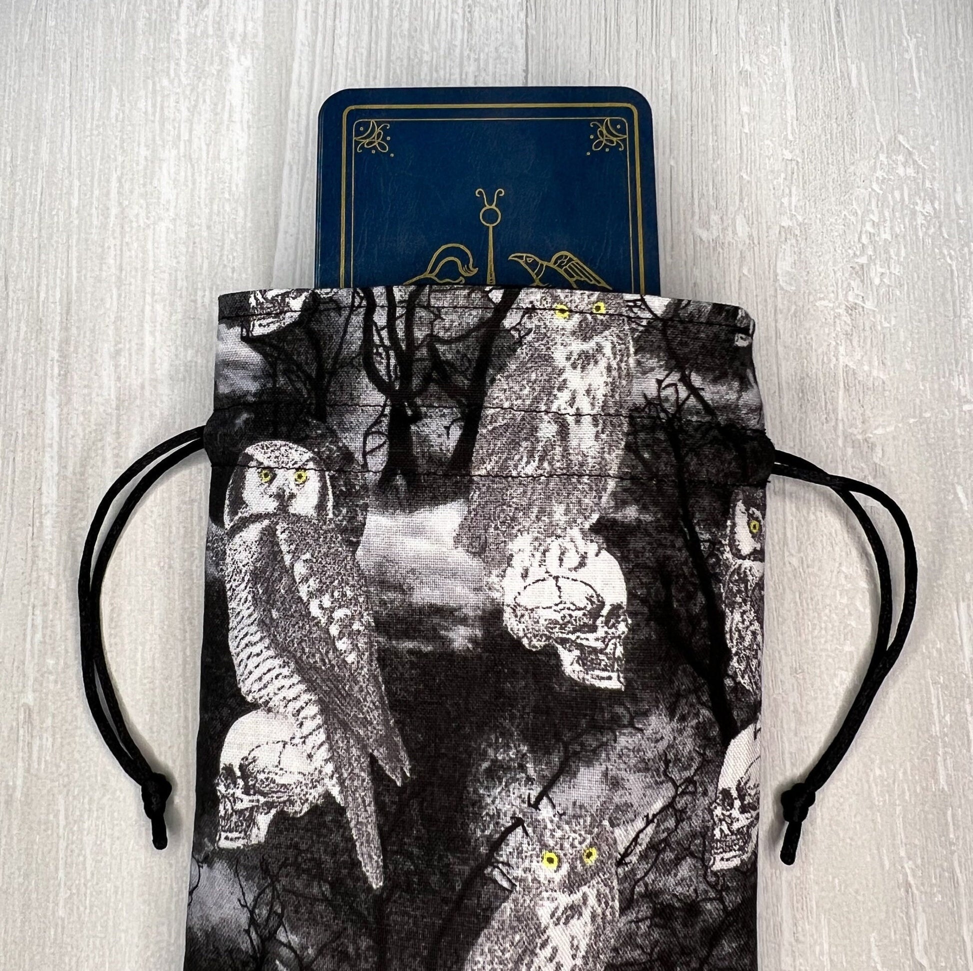 Owl Tarot Bag, Drawstring Pouch, Tarot Deck Storage Holder, Standard Tarot, Halloween Witchcraft Wiccan Divination Tools Gifts & Supplies