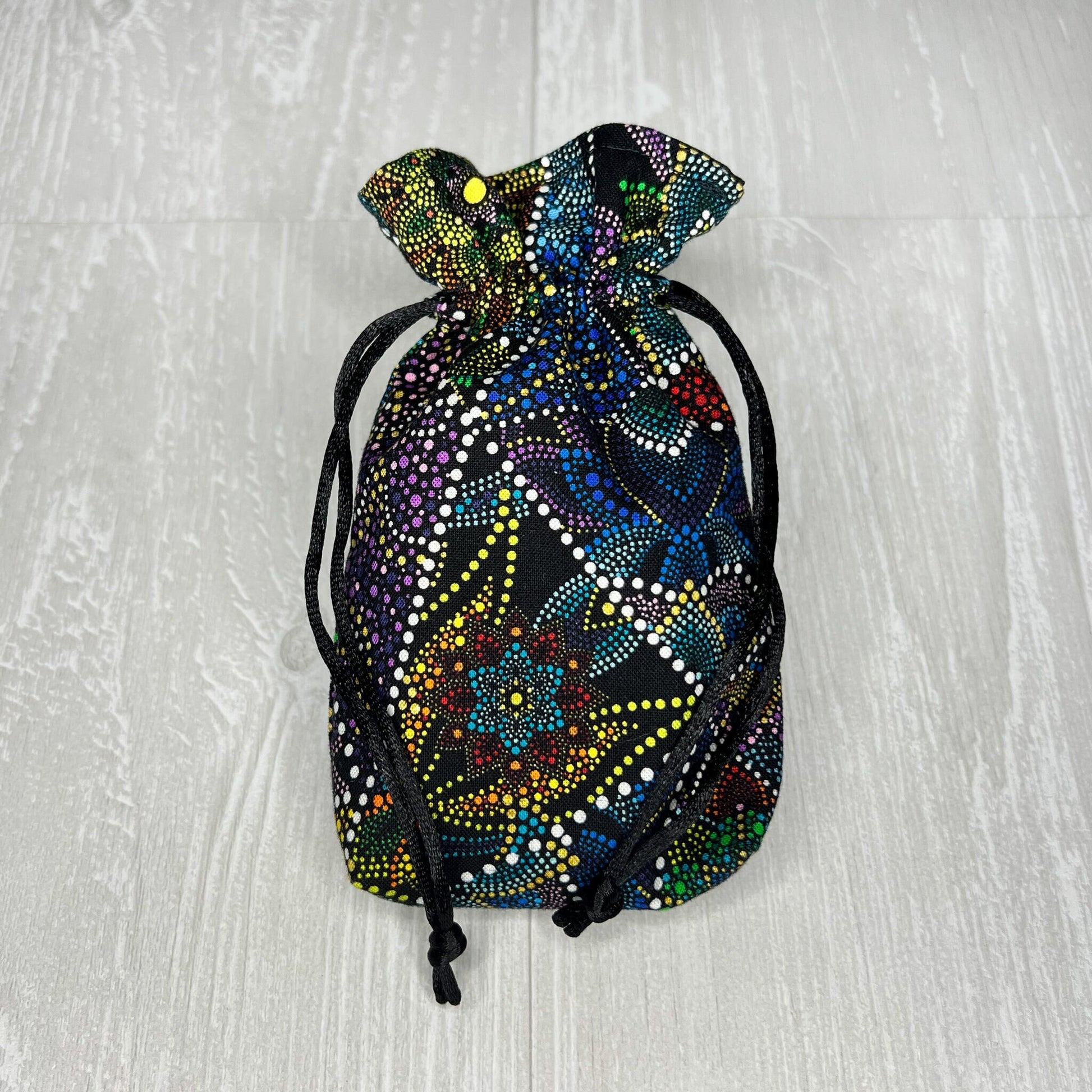 Mini Sized Geometric Drawstring Bag