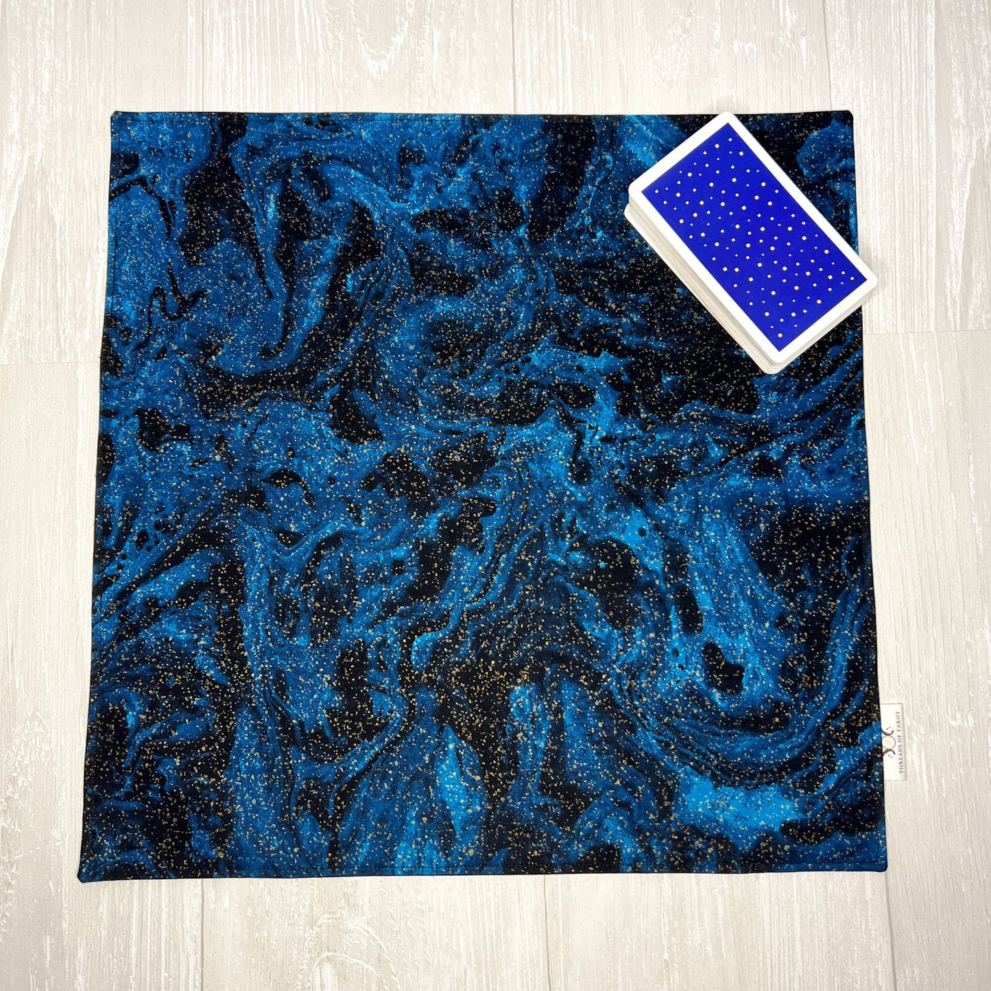 Blue Galactic Altar Cloth, Tarot Ritual Cloth, Rune Casting, Tarot Reading Supplies, Pagan Witchcraft Wiccan Gift Supplies, Divination Tools