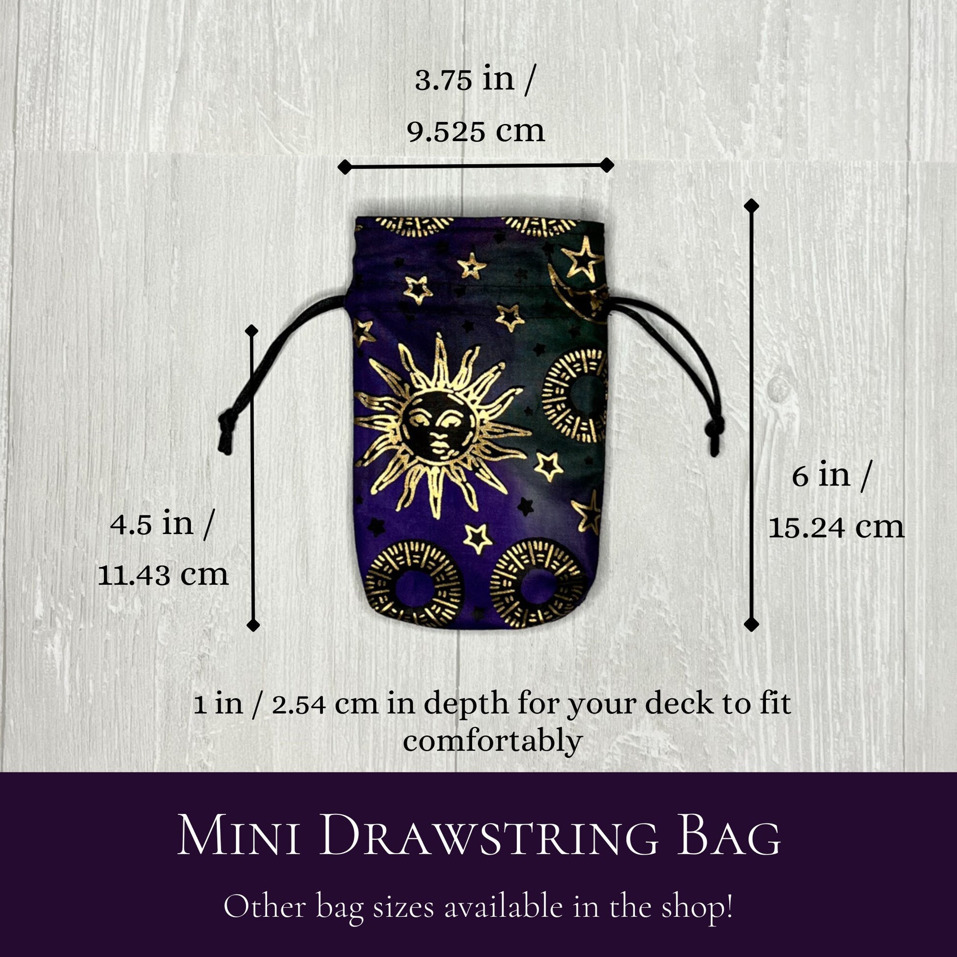 Mini Sized Sun & Moon Drawstring Bag