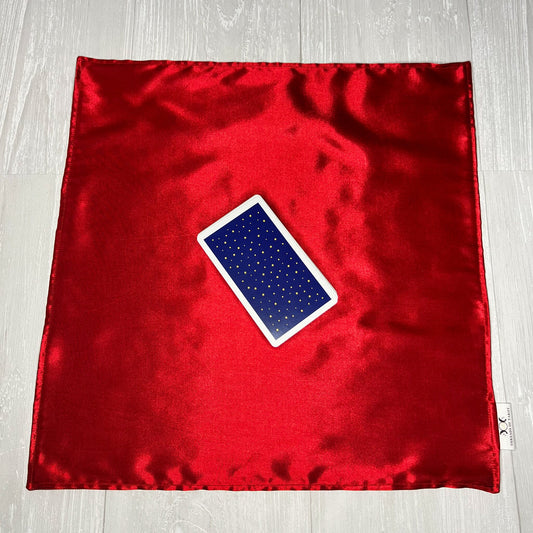 Red Satin Tarot Cloth, Altar Ritual Cloth, Rune Casting, Tarot Reading Supplies, Witchcraft Wiccan Pagan Gift Supplies, Divination Tools