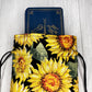 Sunflower Standard Tarot Deck Bag, Tarot Drawstring Pouch, Tarot Deck Storage Holder, Floral Tarot Bag, Tarot Reader Witch Birthday Gift