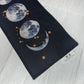 Mini Moon Phase Tarot Cloth, 5.5"x14.5" Rectangle Altar Cloth, Lunar Tarot Reading Supplies & Accessories, Rune Casting Cloth, Tarot Reader