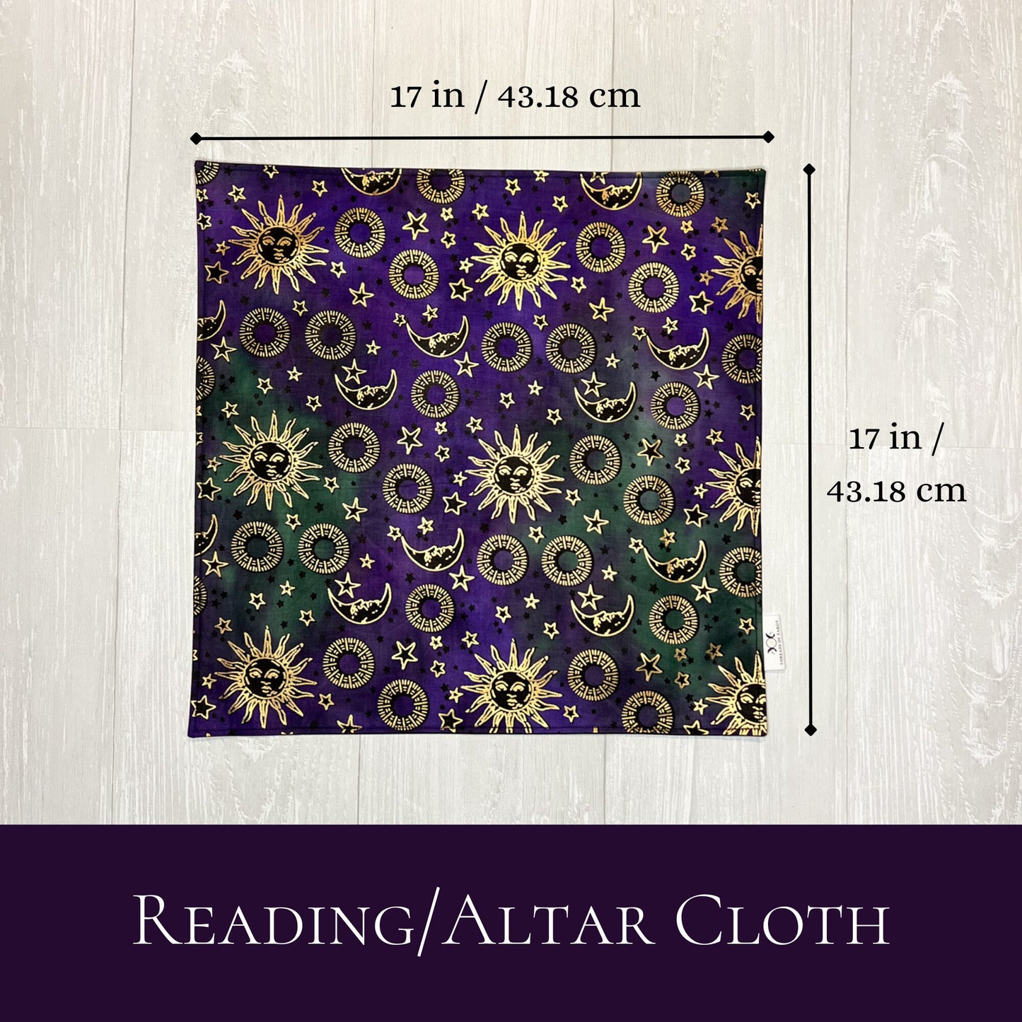 Sun and Moon Tarot Altar Cloth - 16"x16"